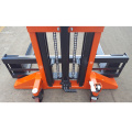 NIULI  Heavy duty manually operated forklift wide stackers 1Ton 2m 2.5m 3.0m Straddle leg hand stacker lifters